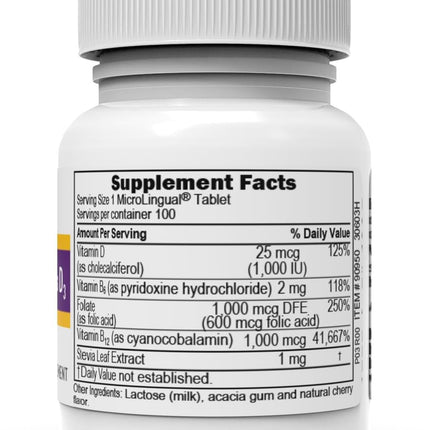 Superior Source No Shot B-12 1000 mcg + B-6, Folic Acid & D-3 1000 IU – Sublingual Tablets (Pack of 2)