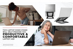 ProperAV Steel Construction Laptop or Tablet Stand with 5 Adjustable Settings