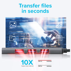 Maplin USB-C Multiport Hub to 2x USB-A 3.0 / HDMI 4K / SD Card Reader