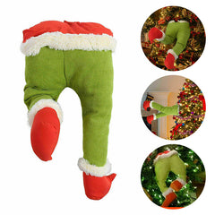 Green prosthetic leg Christmas tree decoration