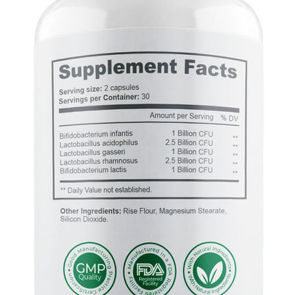BACTICURE Original Natural Probiotic Capsule – Probiotic Supplement, 60 Count