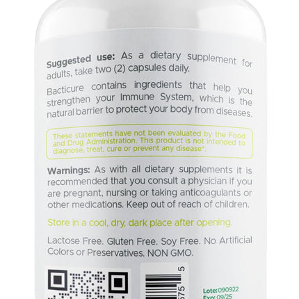 BACTICURE Original Natural Probiotic Capsule – Probiotic Supplement, 60 Count
