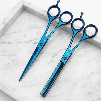 Haircut & Thinning Scissors Set - Blue