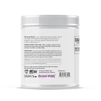 BARE PERFORMANCE NUTRITION Strong Reds Superfood Powder – Digestive Enzymes, Antioxidants, Energy | 30 Servings