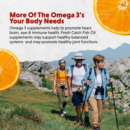 Barlean's Omega-3 Fish Oil Supplements | 1300 mg EPA/DHA Orange Softgels, 60 Count