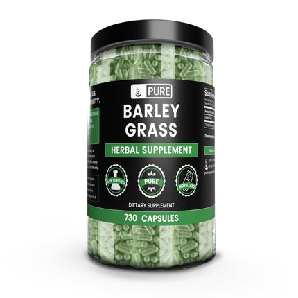 Pure Barley Grass Capsules (730 Count) - No Magnesium or Rice Fillers | Always Pure