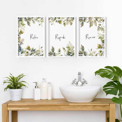 Bathroom Art Wall | Set of 3 wall art prints