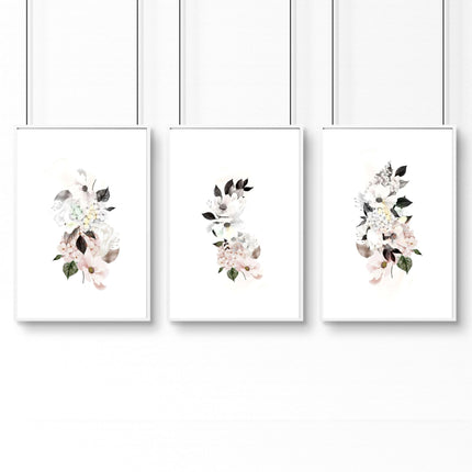 Bathroom prints framed | set of 3 wall art prints