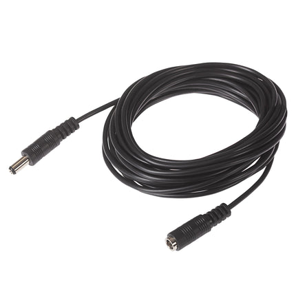 Maplin Power Supply Extension Lead 2.5mm x 5.5mm Plug to 2.5mm x 5.5mm Socket - Black, 5m