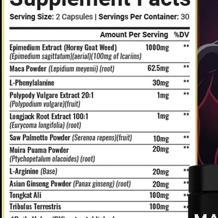 BCP PLUS MalePlus Performance - Volume Booster for Men | Lab-Tested 60 Caps, Fast-Acting Blood Flow, Vigor & Drive