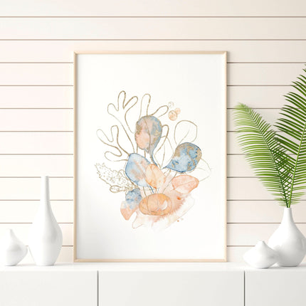 Beach theme decor wall art | Set of 3 wall art prints