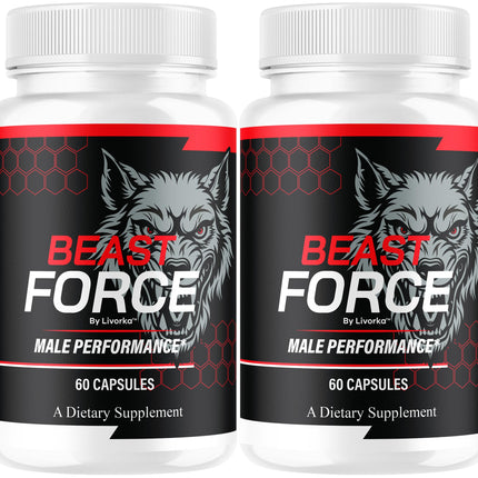 (2 Pack) Beast Force for Men Pills – Official BeastForce Capsules, All-Natural Maximum Strength, 120 Capsules