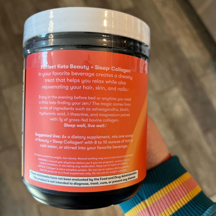 Beauty + Sleep Collagen Protein Powder – Turmeric Coconut Latte | Perfect Keto