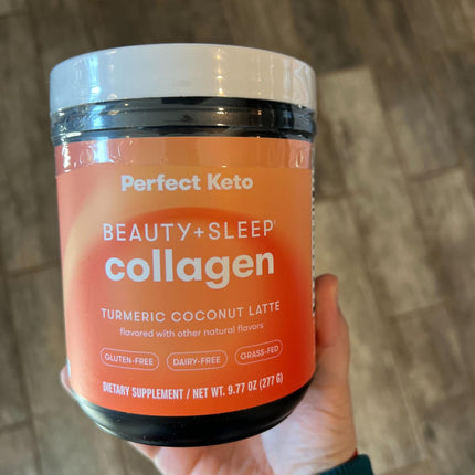 Beauty + Sleep Collagen Protein Powder – Turmeric Coconut Latte | Perfect Keto