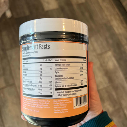 Beauty + Sleep Collagen Protein Powder – Turmeric Coconut Latte | Perfect Keto