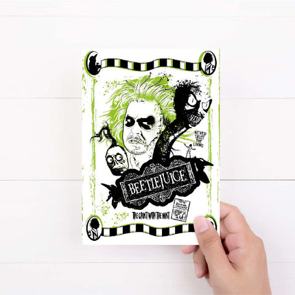 Beetle Juice | Greeting Card | Birthday Card | Retro Gift