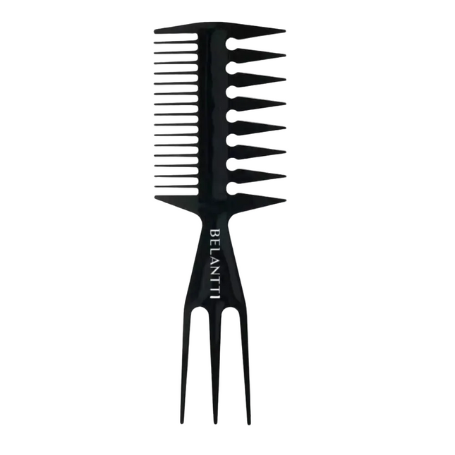 Belantti 3-in-1 Wide Tooth Detangling Comb for Curly Hair