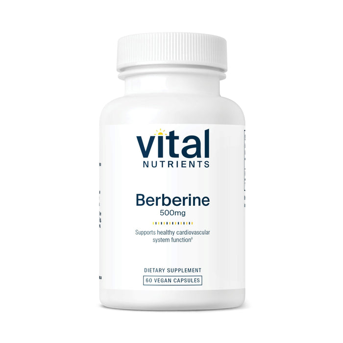 Vital Nutrients Berberine 500 mg Vegan Capsule — Supports Gut Function & Normal Triglyceride Levels | Gluten, Dairy & Soy Free | 60 Capsules