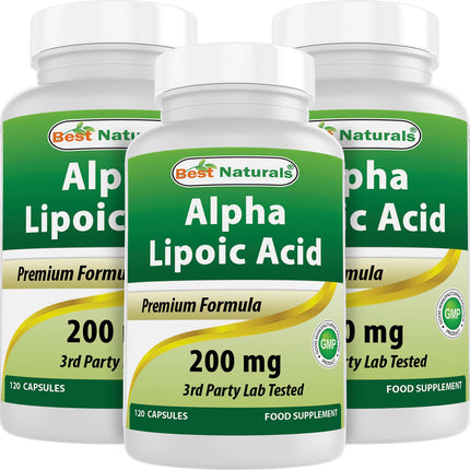 Best Naturals Alpha Lipoic Acid 200 mg – 120 Capsules (Pack of 3)