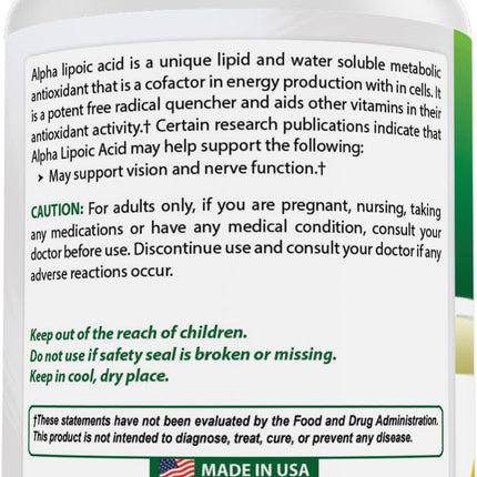Best Naturals Alpha Lipoic Acid 200 mg – 120 Capsules (Pack of 3)