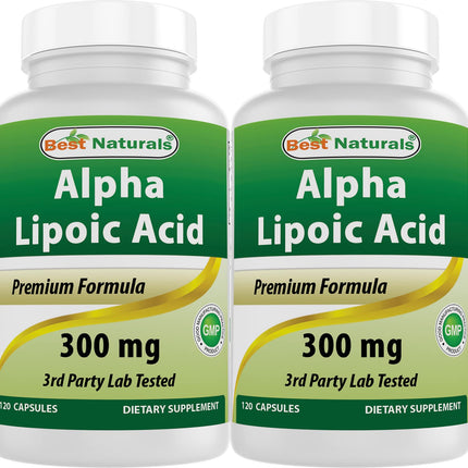 Best Naturals Alpha Lipoic Acid 300 mg – 120 Capsules (Pack of 2)