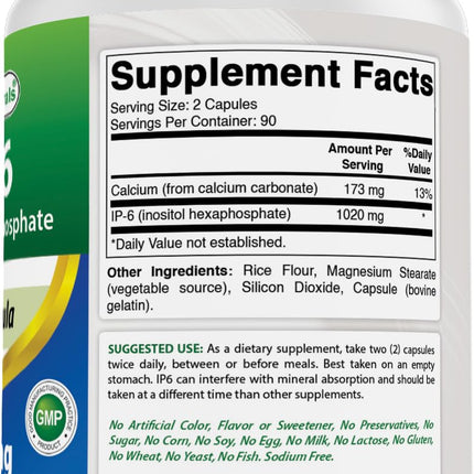 Best Naturals IP-6 510 mg 180 Capsules – Pack of 2