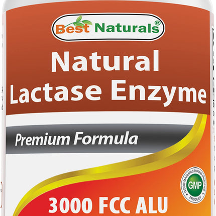 Best Naturals Fast Acting Lactase Enzyme 3000 FCC ALU - 180 Tablets (Pack of 3)