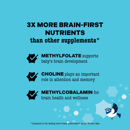 Best Nest Wellness Mama Bird Prenatal Multi+ No Iodine or Iron – 30 Servings, Brain-Ready Prenatal Vitamins