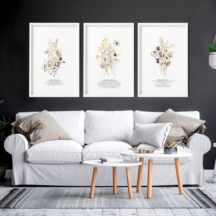 Wall art with bible verses | set of 3 framed wall art prints