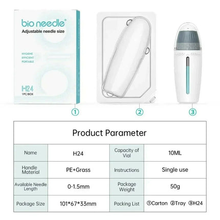 Adjustable 6-in-1 Microneedle Derma Roller for Face, Hair & Body | Ammuri