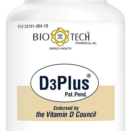 Bio-Tech Pharmacal D3Plus – 180 Count (Vitamin D3 + K2)