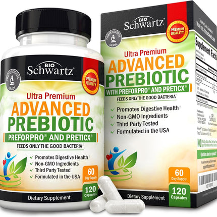 Advanced Prebiotics for Digestive Health – Clinically Validated Gut Support (2 Month Supply)