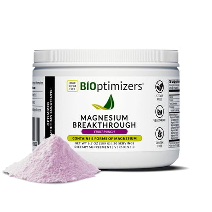 BIOptimizers Magnesium Breakthrough Drink – 8 Magnesium Forms, Electrolytes, Sleep Support & Recovery