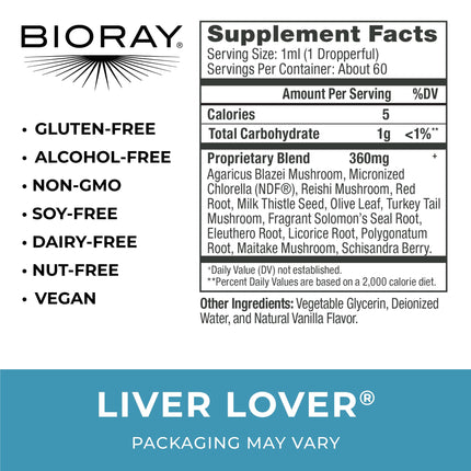 BIORAY Daily Liver Lover – Liver & Adrenal Support (2 oz)