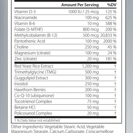 BIOSPEC NUTRITIONALS Cholesterol Complete - Natural Cholesterol & Heart Health Support (Red Yeast Rice, CO-Q-10, Hawthorn, Magnesium) 240 Tablets