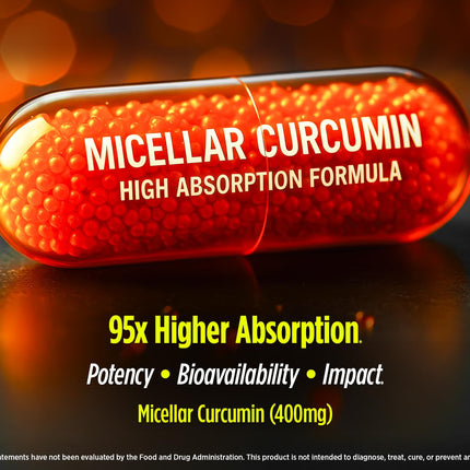 Biotest Micellar Curcumin – 95x Absorption, UCLA-Invented & Patented, 60 Capsules