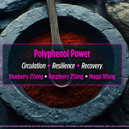 Biotest Superfood Berry-Dense Polyphenols – Blueberry, Raspberry, Strawberry & Maqui (30 Servings)