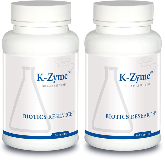 Biotics Research K Zyme Potassium 99 mg – 100 Tablets (Pack of 2) | Supports Cardiovascular Function & Electrolyte Balance