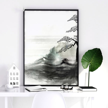 Black and White Japanese Art – Set of 3 Prints