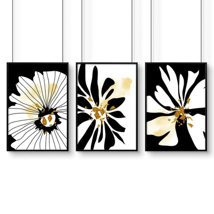 Black and white prints set of 3 |  framed wall art prints