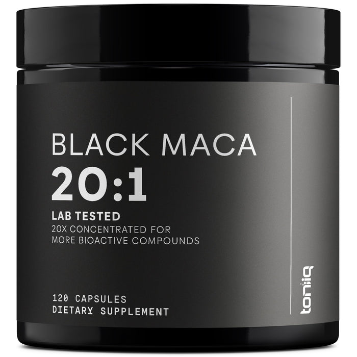 Black Maca Root - Ultra High Potency 20:1 Extract | Single Origin, Wildcrafted & Lab-Tested - 120 Capsules