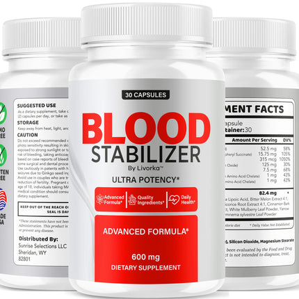 (2 Pack) Blood Stabilizer Supplement – Original Blood Stabilizer, Advanced Blood Formula, 60 Capsules