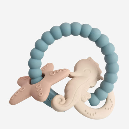Bloom Bambini Baby Seahorse and Starfish Teether in Blue