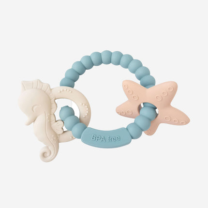 Bloom Bambini Baby Seahorse and Starfish Teether in Blue