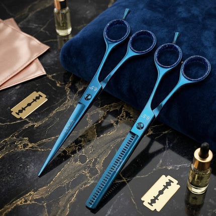 Haircut & Thinning Scissors Set - Blue