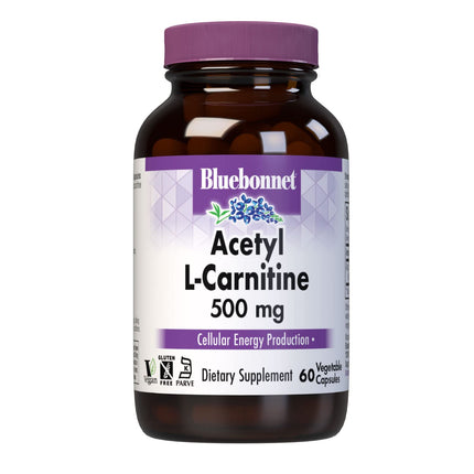 BlueBonnet Acetyl L-Carnitine 500 mg Vitamin Capsules, 60 Count