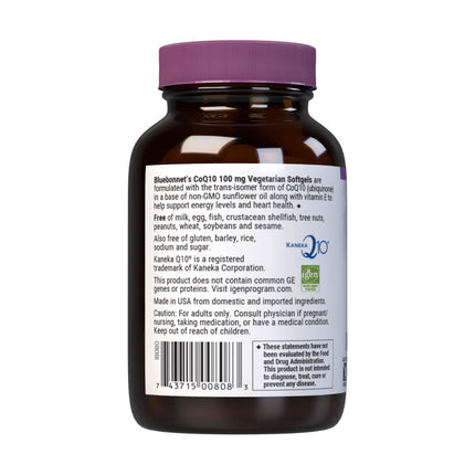 Bluebonnet CoQ-10 100 mg Vegetarian Softgels – 60 Count