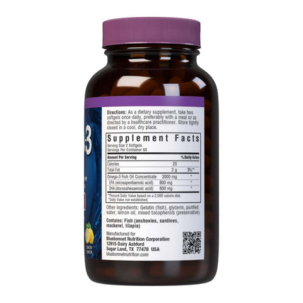 Bluebonnet EPAx Omega-3 1000 mg Heart Formula – 120 Softgels