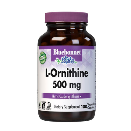 Bluebonnet Nutrition L-Ornithine 500 mg | Free-Form Amino Acid | 100 Veg Capsules