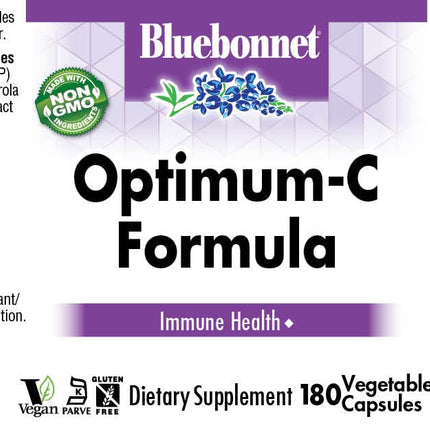 BlueBonnet Optimum C Formula Capsules - 180 Count | Non-GMO, Vegan, Gluten-Free